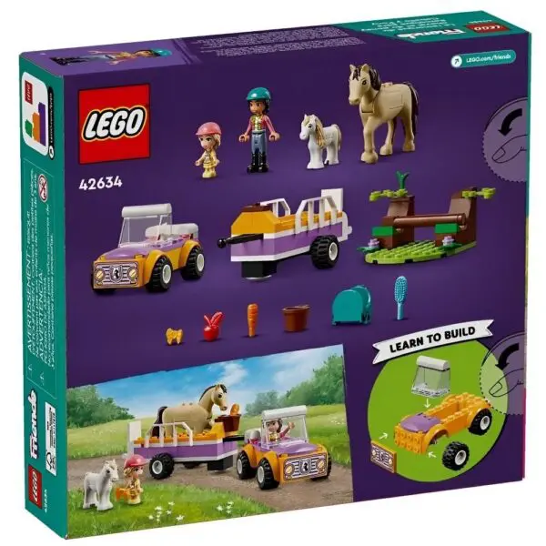 Lego Friends Trailer De Cavalos E Ponei 105 Pecas 42634 - Imagem 6