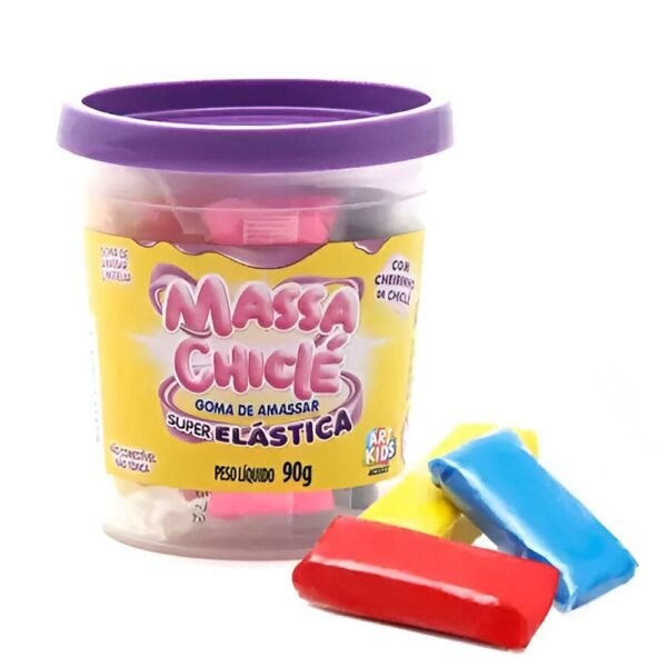 Massa Chicle Goma De Amassar Super Elastica Acrilex 6 Cores