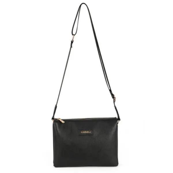 Bolsa Transversal Com Alca Larga Couro Sintetico Gash Preta - Imagem 2