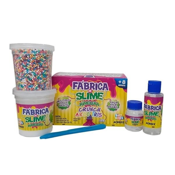 Brinquedo Fabrica De Slime Kimeleka Crunch Arco Iris Acrilex - Image 2