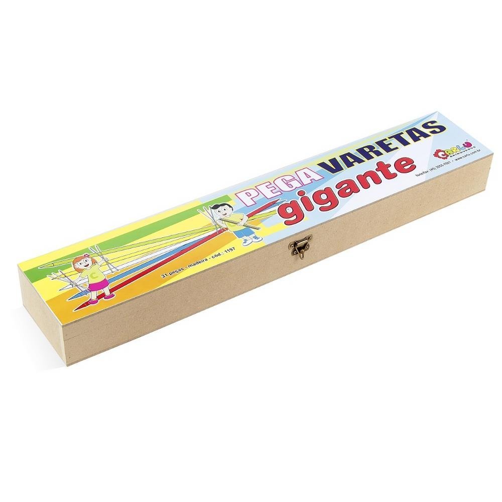 Jogo Pega Varetas Gigante Em Madeira 31 Varetas Carlu 1197 - Imagem 3