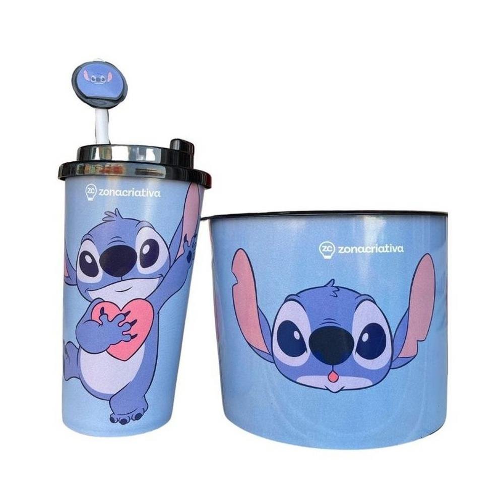 Kit Almofada Balde De Pipoca E Copo Stitch Zona Criativa - Imagem 4