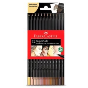 Lapis De Cor Faber Castell Super Soft Tons De Pele 12 Cores