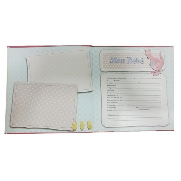 Livro Do Bebe Menina Girafinha Com 34 Folhas Rosa Tilibra - Imagem 2