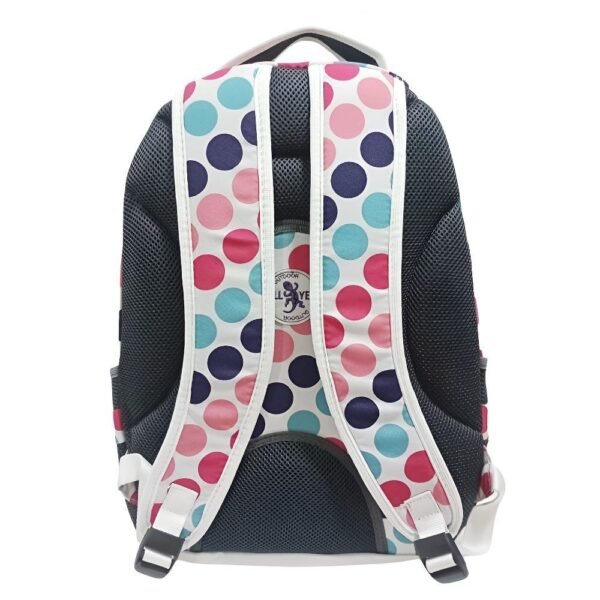 Mochila De Costas Acolchoada Poa Color Yes All Yes Branca - Imagem 3