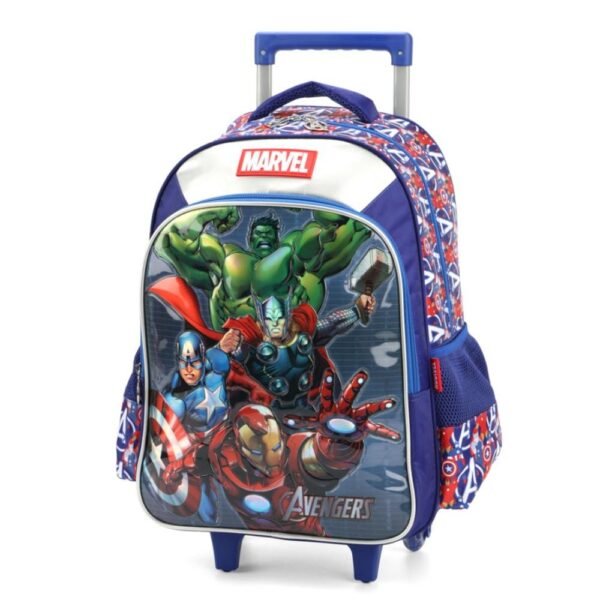 Mochila De Rodinha Avengers Com Mascara Azul Luxcel - Imagem 3