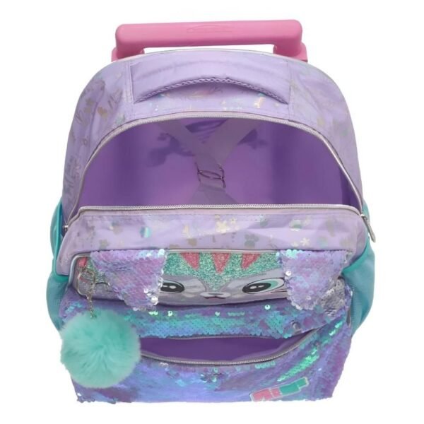 Mochila De Rodinha Infantil Pack Me Cat Lilas Pacific - Image 3