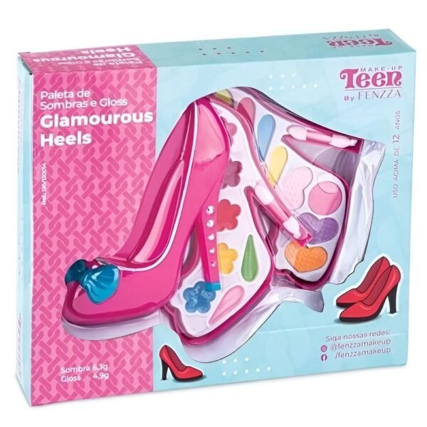 Maquiagem Infantil Paleta De Sombras E Gloss Salto By Fenzza - Image 3