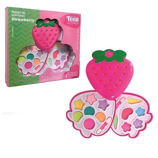 Maquiagem Infantil Paleta De Sombras Strawberry By Fenzza