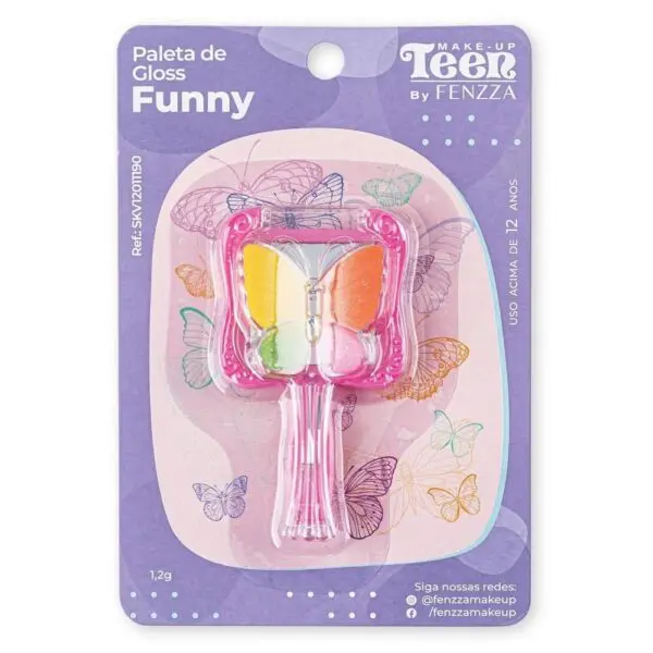 Maquiagem Infantil Paleta Gloss Funny Make Up Teen By Fenzza - Imagem 3