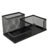 Porta Objeto Em Metal Mesh Aramado Preto Office Basics