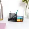 Porta Objeto Em Metal Mesh Aramado Preto Office Basics - Imagem 2