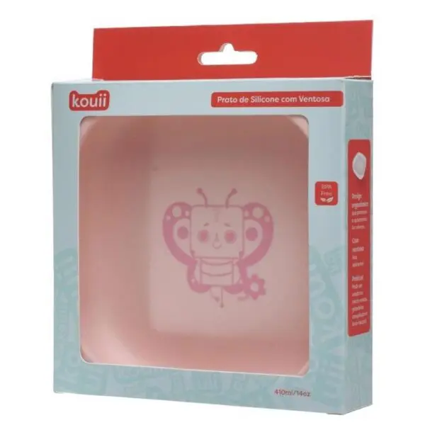 Prato De Silicone Com Ventosa Kouii Filhotiis Borboleta Pipa - Imagem 5