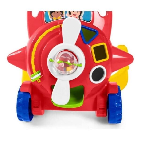 Andador Bebe Aviador Vermelho Com Som +9 Meses Tateti - Imagem 5