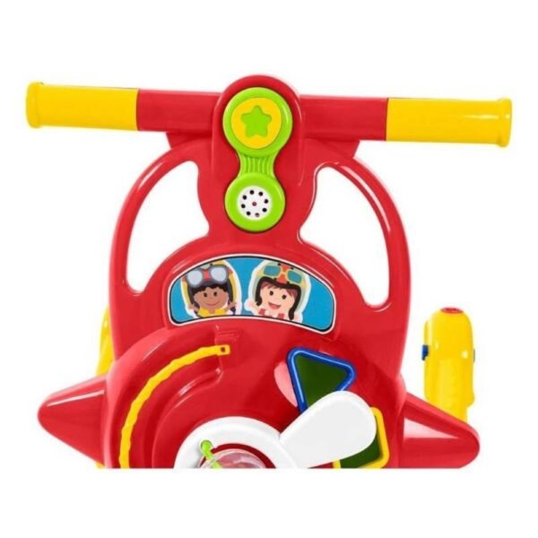 Andador Bebe Aviador Vermelho Com Som +9 Meses Tateti - Imagem 4