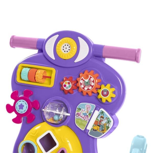 Andador Bebe Piloto Menina 2em 1 Com Som e Luz Rosa Calesita - Imagem 4