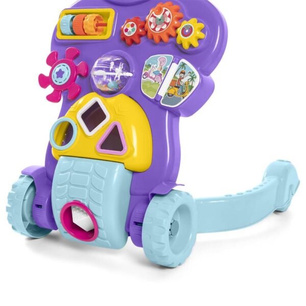 Andador Bebe Piloto Menina 2em 1 Com Som e Luz Rosa Calesita - Imagem 5