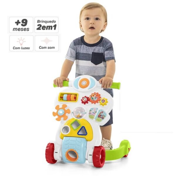 Andador Bebe Piloto Menino 2 em 1 Com Som e Luz - Calesita - Imagem 2