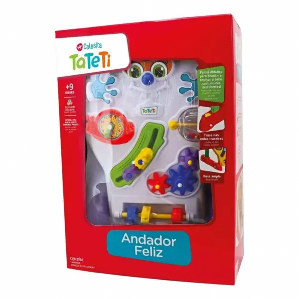 Andador Feliz Infantil 2 Em 1 Centro De Atividades Calesita - Imagem 8