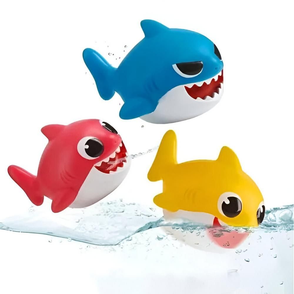 Baby Shark Figuras De Banho Daddy Shark Azul Sunny - Imagem 2