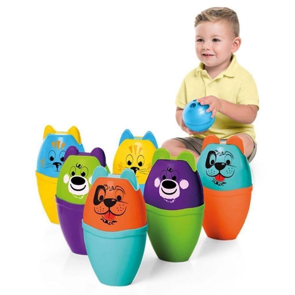 Brinquedo Para Bebe Boliche Bolibichos +12 Meses Tateti - Imagem 2