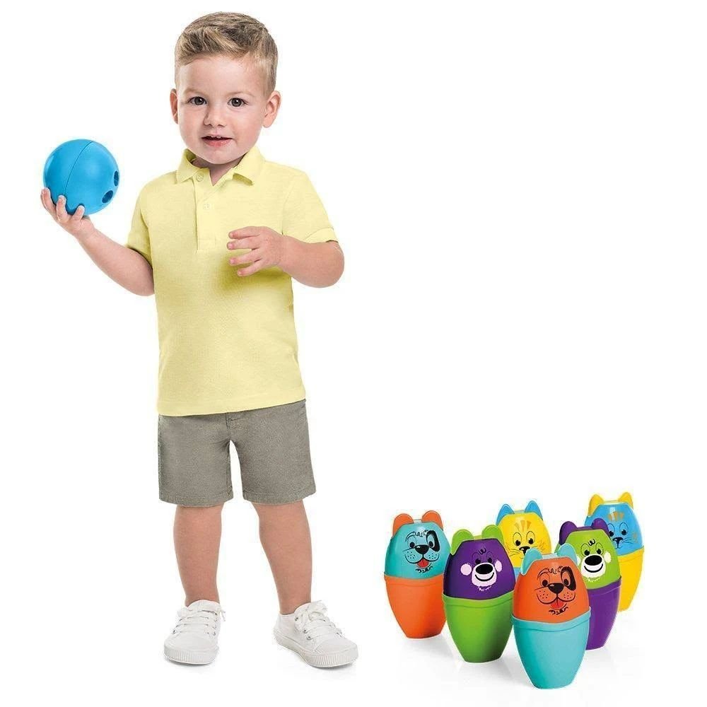 Brinquedo Para Bebe Boliche Bolibichos +12 Meses Tateti - Imagem 4