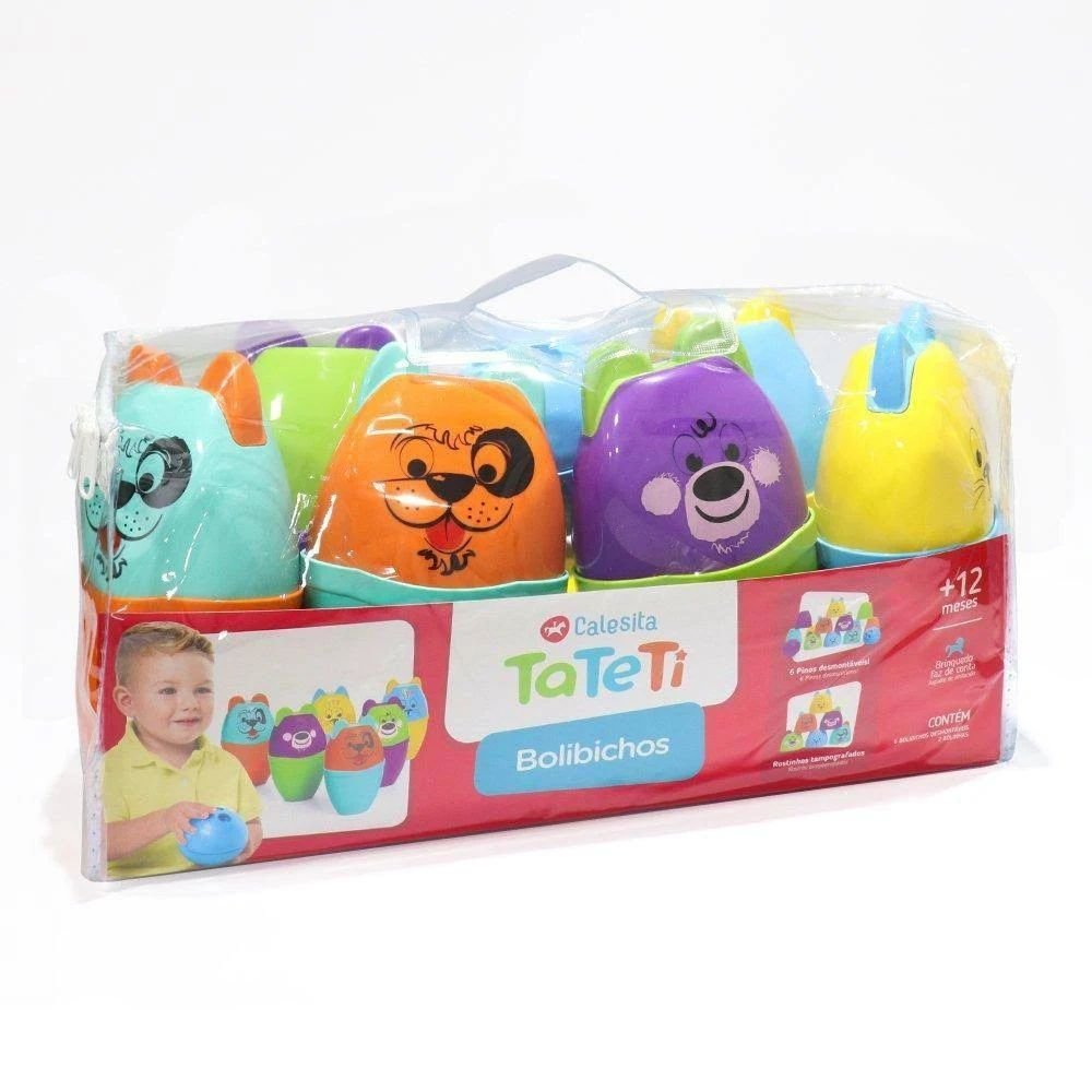 Brinquedo Para Bebe Boliche Bolibichos +12 Meses Tateti - Imagem 5