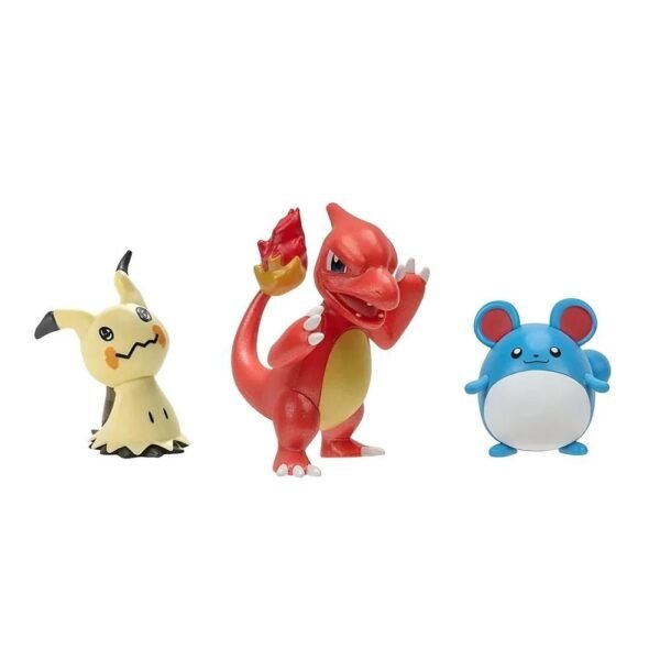 Pokemon 3 Figuras De Acao Mimikyu + Charmeleon+ Marill Sunny - Imagem 2