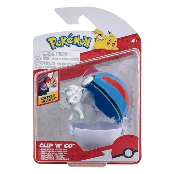 Pokemon Clipe Pokebola Grande Bola + Alolan Vulpix Sunny