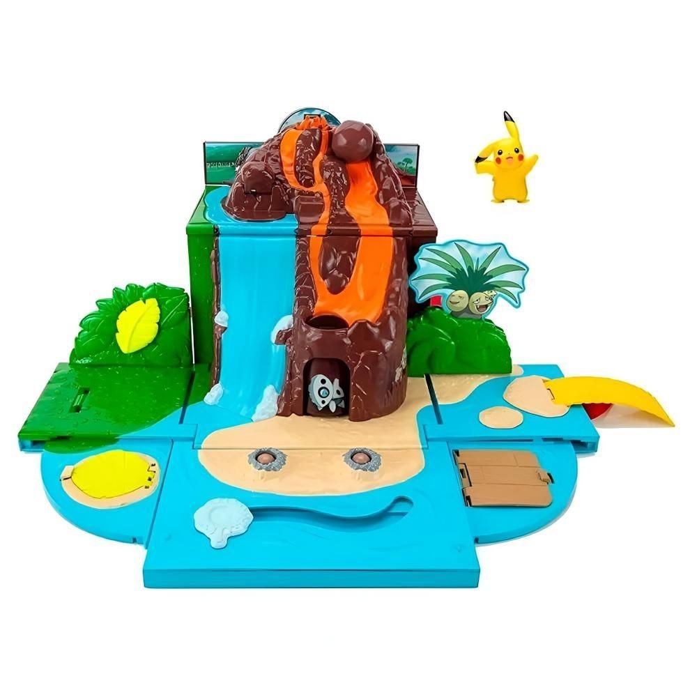 Pokemon Maleta Playset Batalha No Vulcao E Pikachu Sunny - Imagem 2