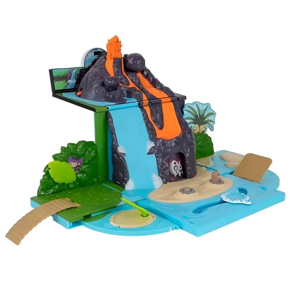 Pokemon Maleta Playset Batalha No Vulcao E Pikachu Sunny - Imagem 3