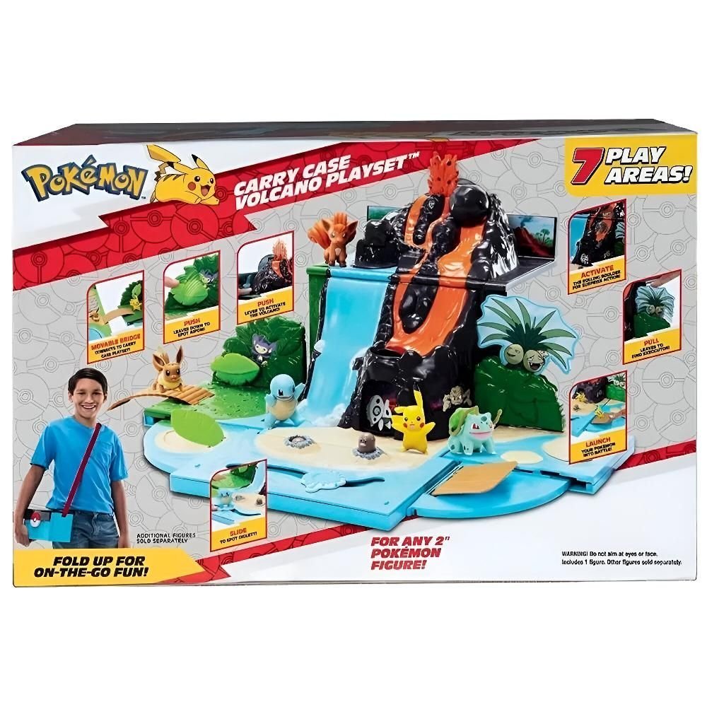Pokemon Maleta Playset Batalha No Vulcao E Pikachu Sunny - Imagem 6