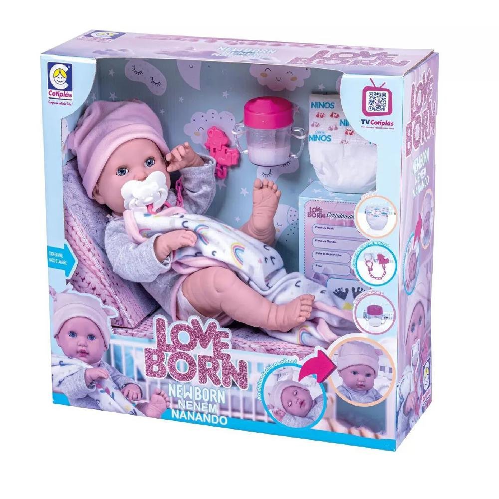 Boneca Love Born Nenem Nanando com Acessorios - Cotiplas - Imagem 2