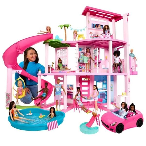 Barbie Casa De Boneca Dos Sonhos 3 Andares +75 Pecas Mattel - Image 7