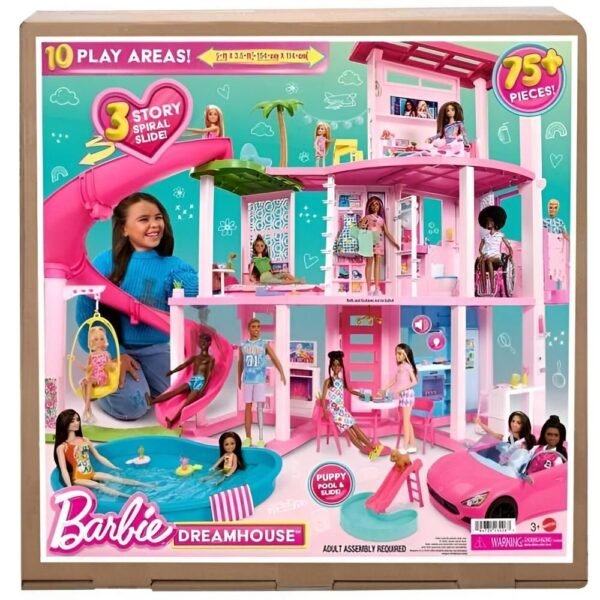 Barbie Casa De Boneca Dos Sonhos 3 Andares +75 Pecas Mattel - Image 8