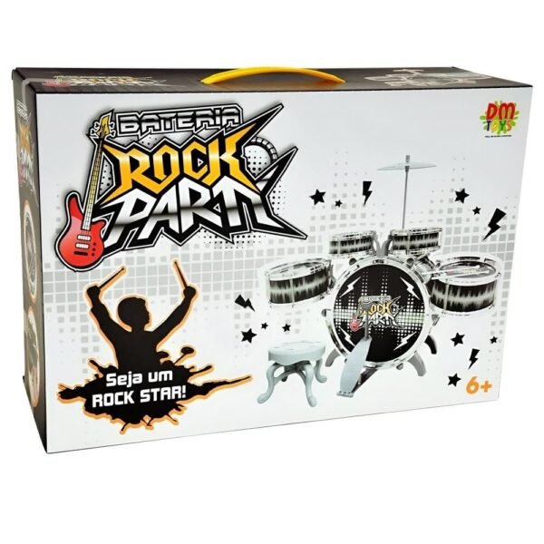 Bateria Infantil Rock Party Preta DM Toys - Imagem 2
