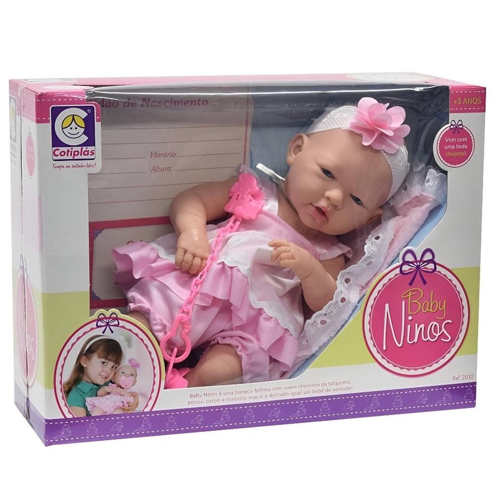 Boneca Baby Ninos Bebe 38Cm Cotiplas - Imagem 4