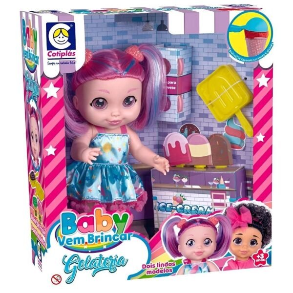 Boneca Baby Vem Brincar Gelateria Cotiplas 2666 - Imagem 4