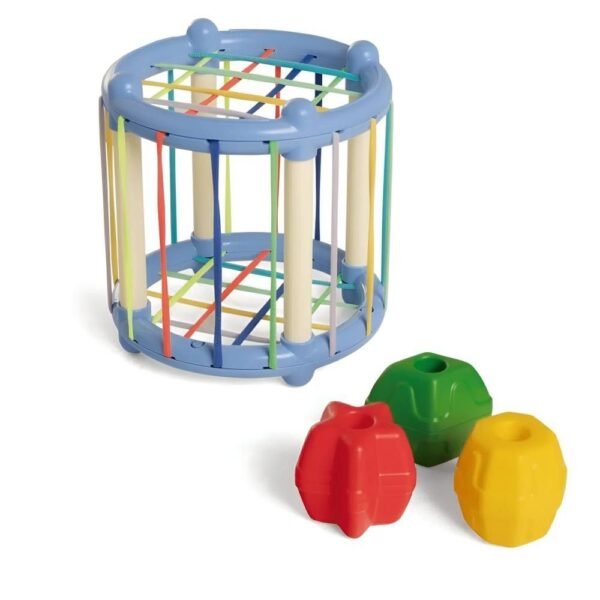 Brinquedo Bebe Desafio A Fio Cilindro Com Elastico TaTeTi - Imagem 3