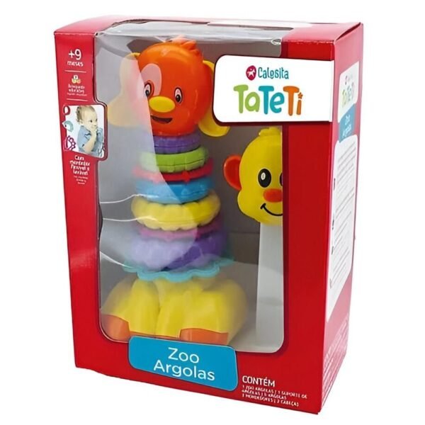 Brinquedo De Encaixe Zoo Argolas Tateti Calesita