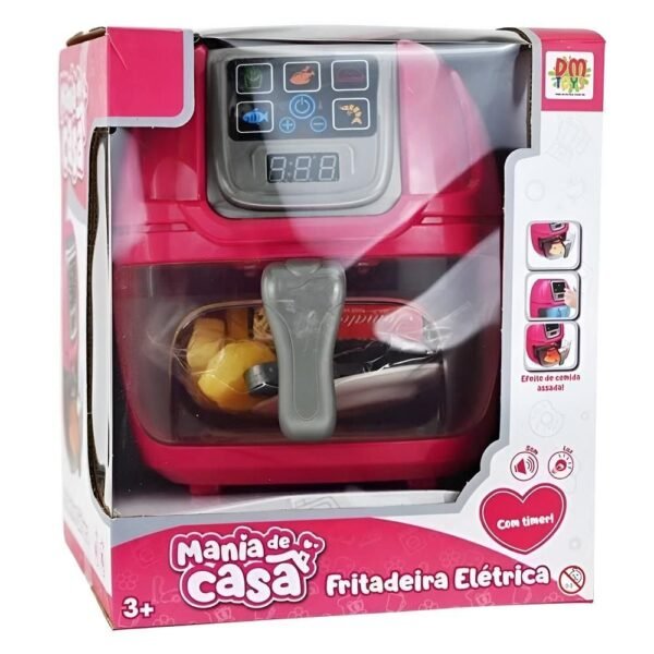 Brinquedo Fritadeira Eletrica Air Fryer Mania De Casa DM Toy - Imagem 8