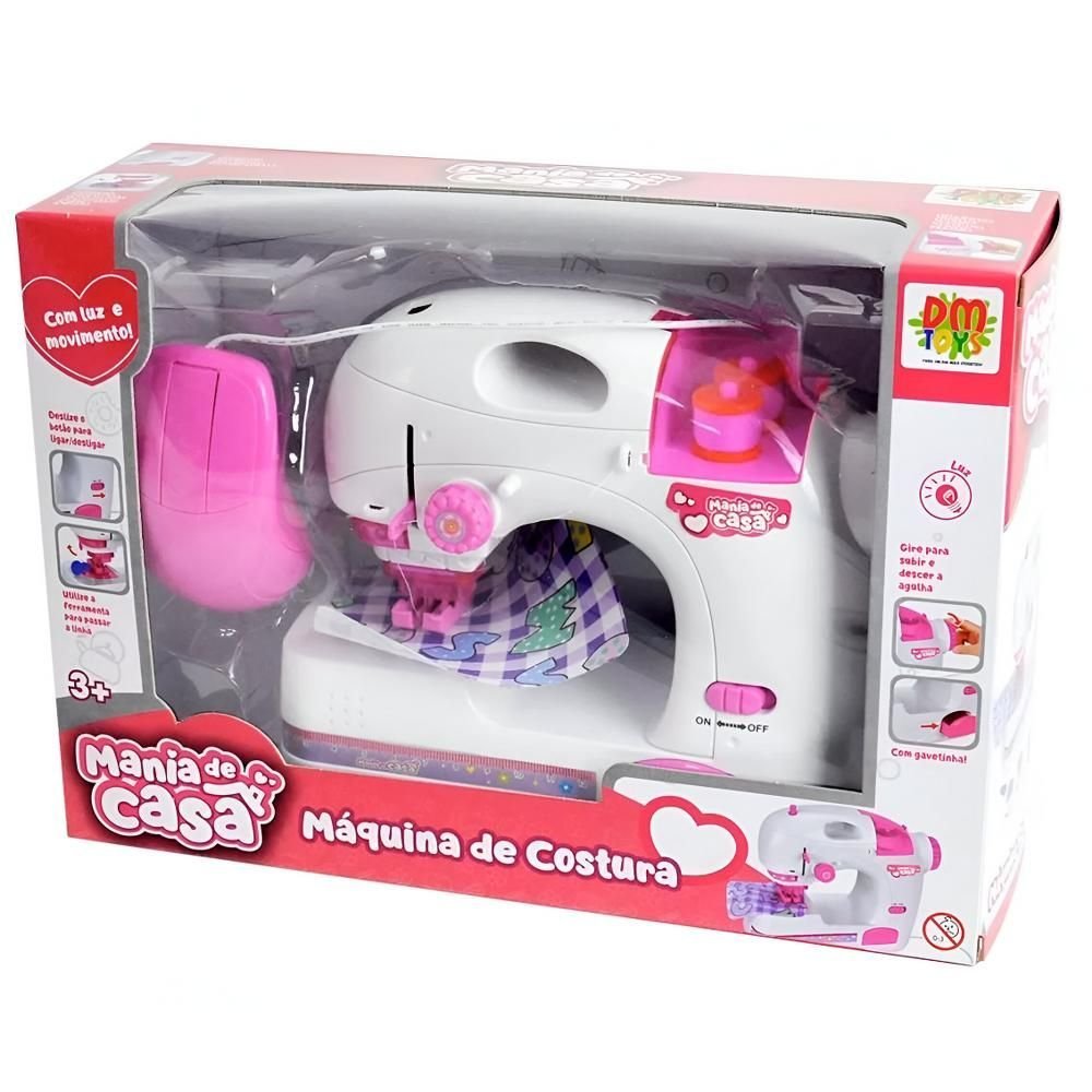 Brinquedo Maquina De Costura Infantil Mania De Casa DM Toys - Imagem 4
