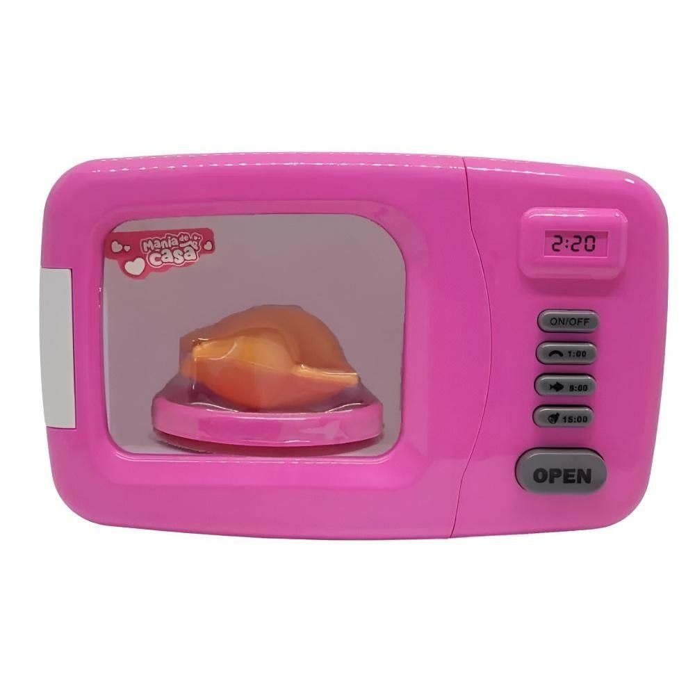 Brinquedo Microondas Infantil Mania De Casa Com Luz DM - Imagem 2