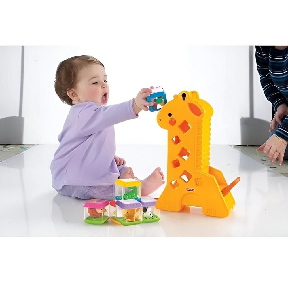Girafa Com Blocos Para Bebe +6 Meses Fisher Price - Imagem 2