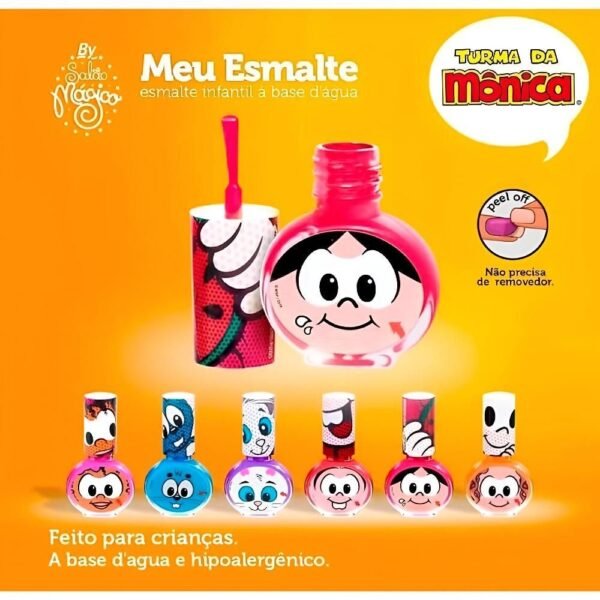 Kit Maquiagem Infantil Turma Da Monica Cor E Diversao 5Pecas - Imagem 5
