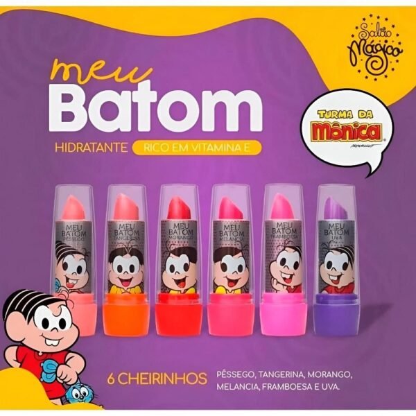 Kit Maquiagem Infantil Turma Da Monica Cor E Protecao 6Pecas - Imagem 4