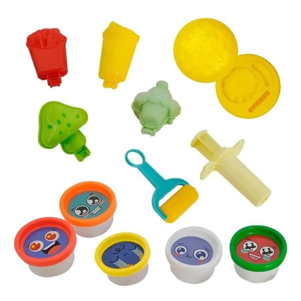 Kit Massinha Mania Lanchinho 5 Cores +7 Acessorios DM Toys - Imagem 2