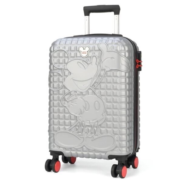 Mala De Viagem Bordo Disney Mickey 360 Rigida Tam P Prata - Imagem 2
