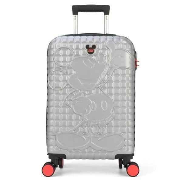 Mala De Viagem Bordo Disney Mickey 360 Rigida Tam P Prata - Imagem 3