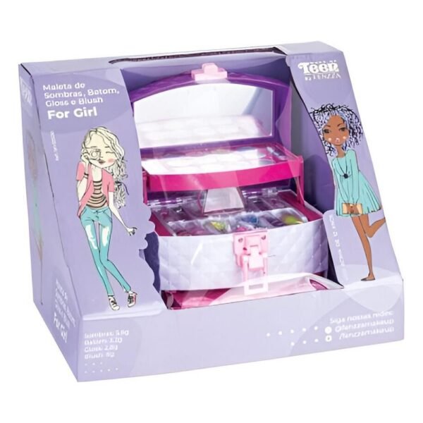 Maquiagem Infantil Maleta De Sombras E Gloss For Girl Fenzza - Imagem 4